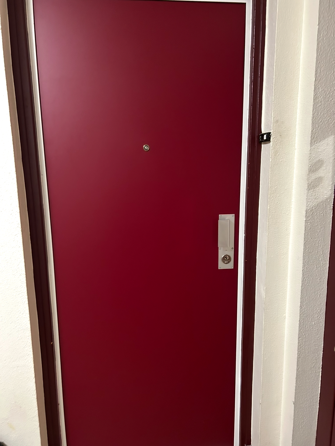 Bloc porte blindée rouge